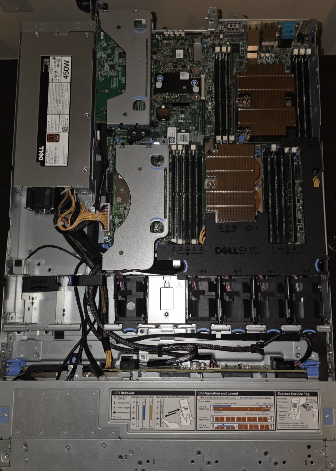 Dell PowerEdge R440 1U Server 2x Gold 6138 32GB RAM + Static Rails + SFP+ CARD