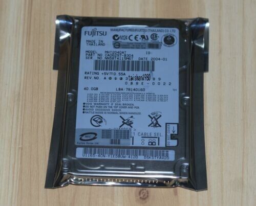 Fujitsu 40 GB,Internal,4200 RPM,6.35 cm (2.5