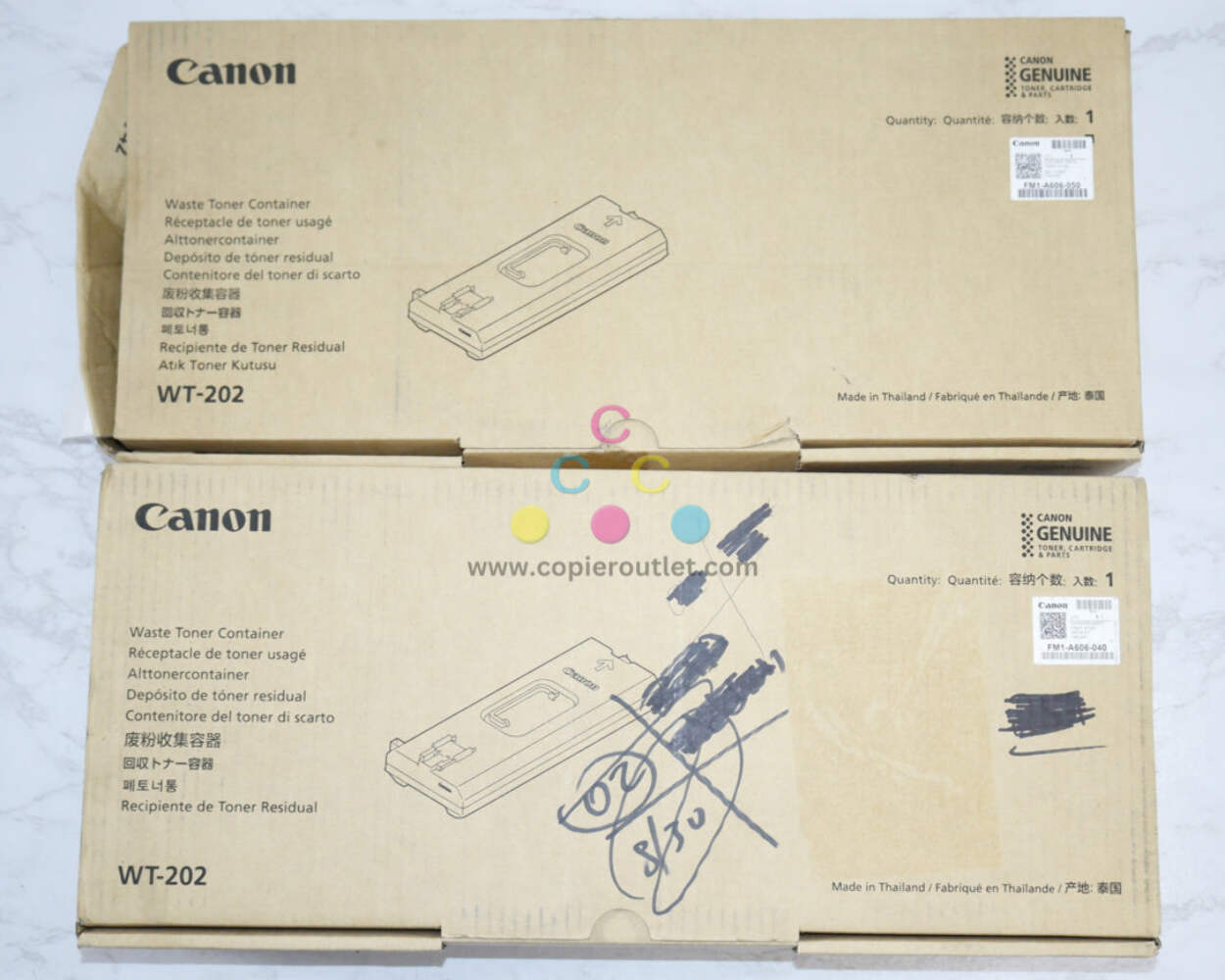 2 OEM Canon WT-202 Waste Toner Container iR AD C3325 C3330 C5550 C5560