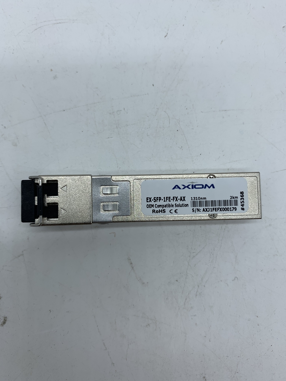 Axiom EX-SFP-1FE-FX-AX #45368 Transceiver Module w/ 