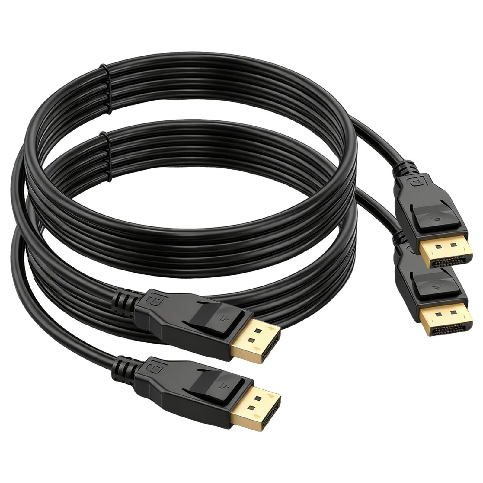 URELEGAN VESA Certified 8K DisplayPort 1.4 Cable 3FT 2-Pack 3FT, Black