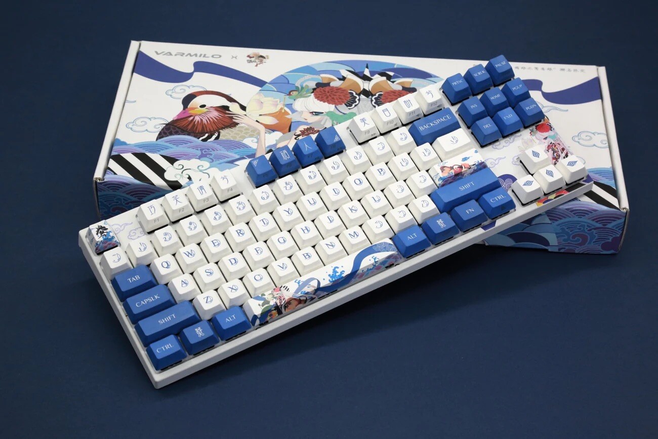 Varmilo MA87M Love Birds I White LED TKL Dye Sub PBT Mechanical Keyboard