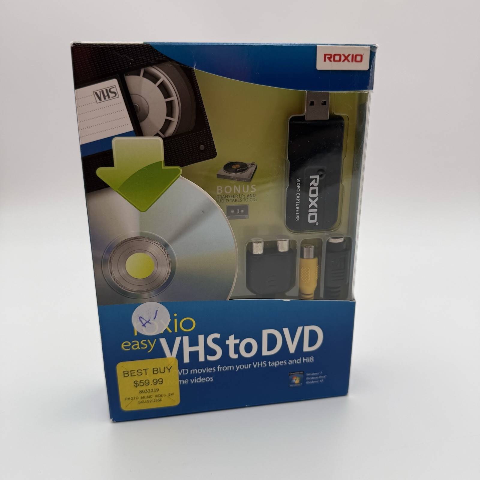 Roxio Easy VHS to DVD 242500CS USB Video Capture Converter Windows Complete