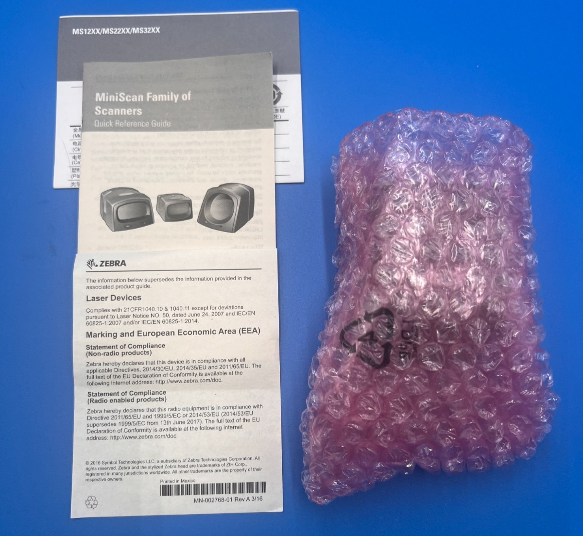 Zebra MiniScan MS954 Barcode Scanner Reader Fixed Mount Laser MS-954-I000R NEW