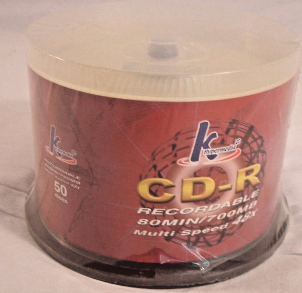 Package of 50 CD-R Discs Recordable 80 Min/700MB Multi-Speed 48X NIP