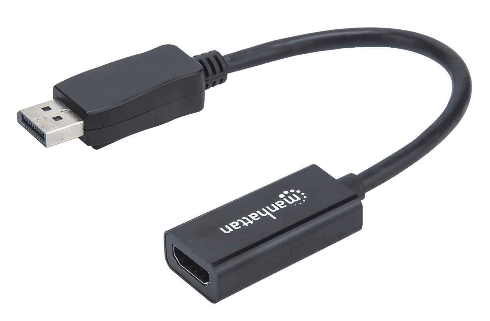 Manhattan DisplayPort 1.1 to HDMI Adapter Cable, 1080p@60Hz, Male to Female, Bla