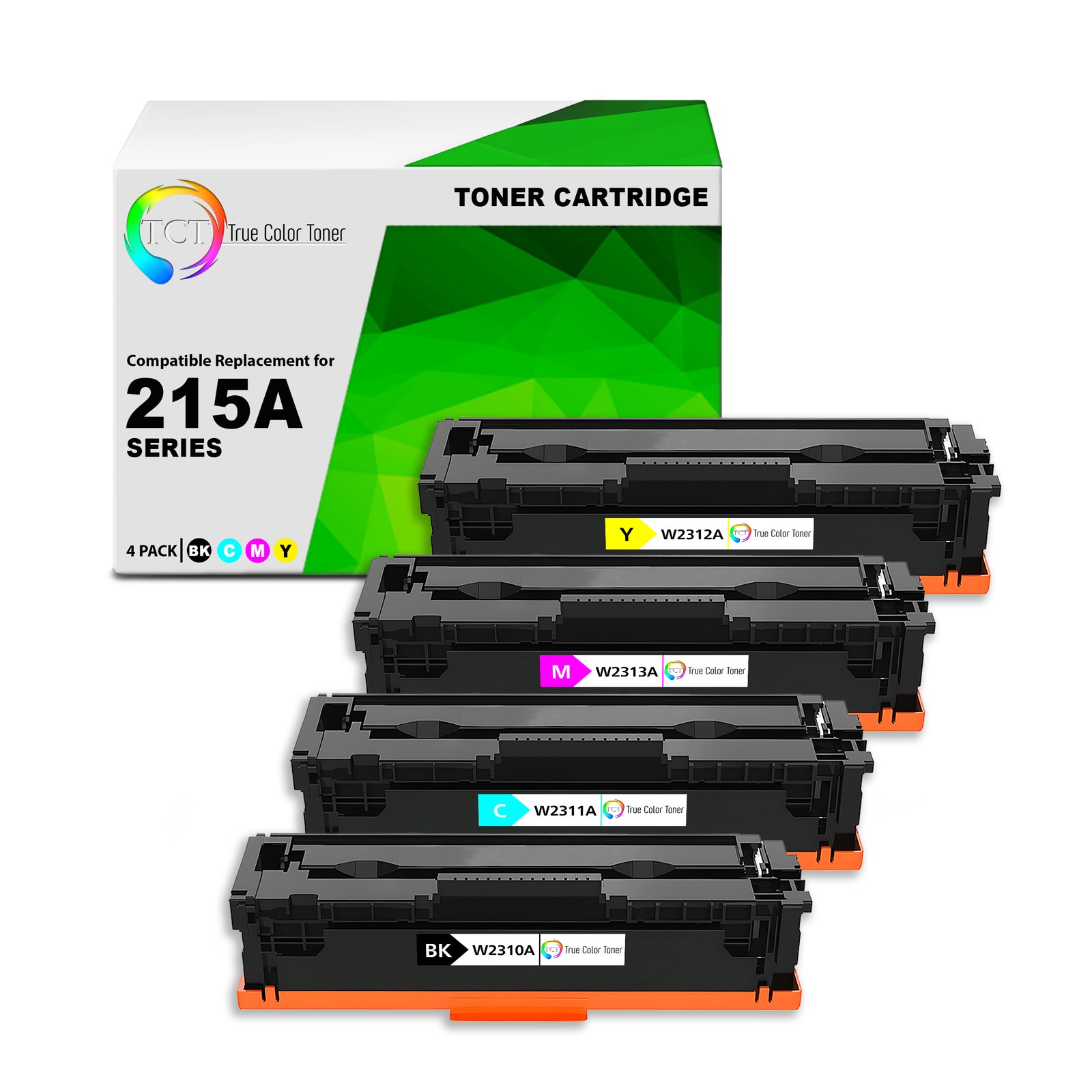 4 Pk TCT Premium 215A BCYM for Compatible HP LaserJet M155 Toner Cartridge- Not