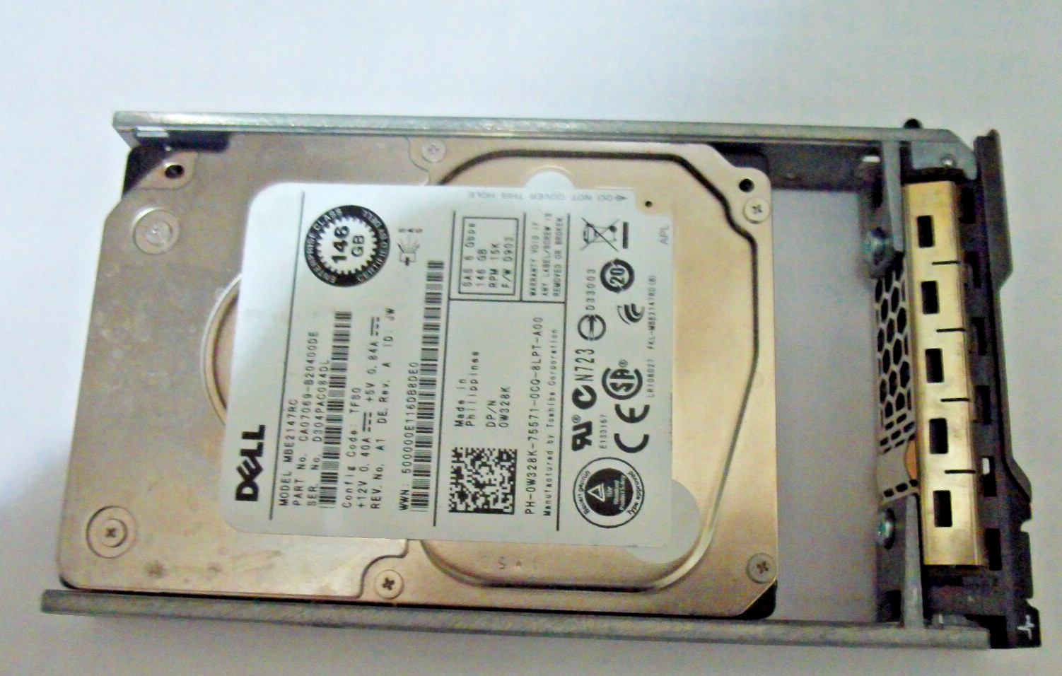 W328K 0W328K Dell MBE2147RC 146GB 15K RPM 6Gb/s 2.5" SAS SERVER HDD Hard Drive