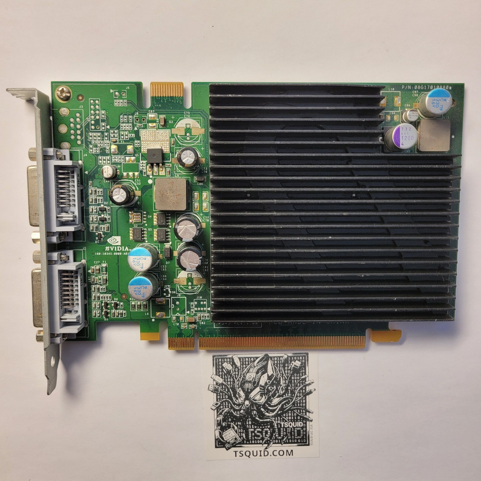 NVIDIA GeForce 8600 GT 180-10345-0000-A01 P345 Dual DVI Passive Silent GPU