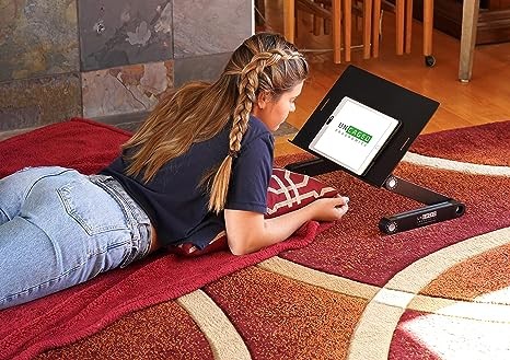 BLACK - UNCAGED ERGONOMICS WORK EZ BEST XL ADJUSTABLE LAPTOP STAND + LAP DESK