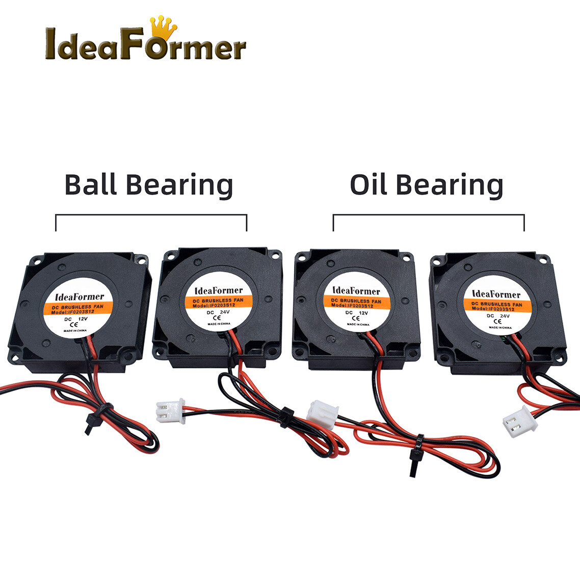 4010 Blower Fan 40*40*10mm DC 12V/24V With Oil / Ball Bearing Turbo Blower Fan.