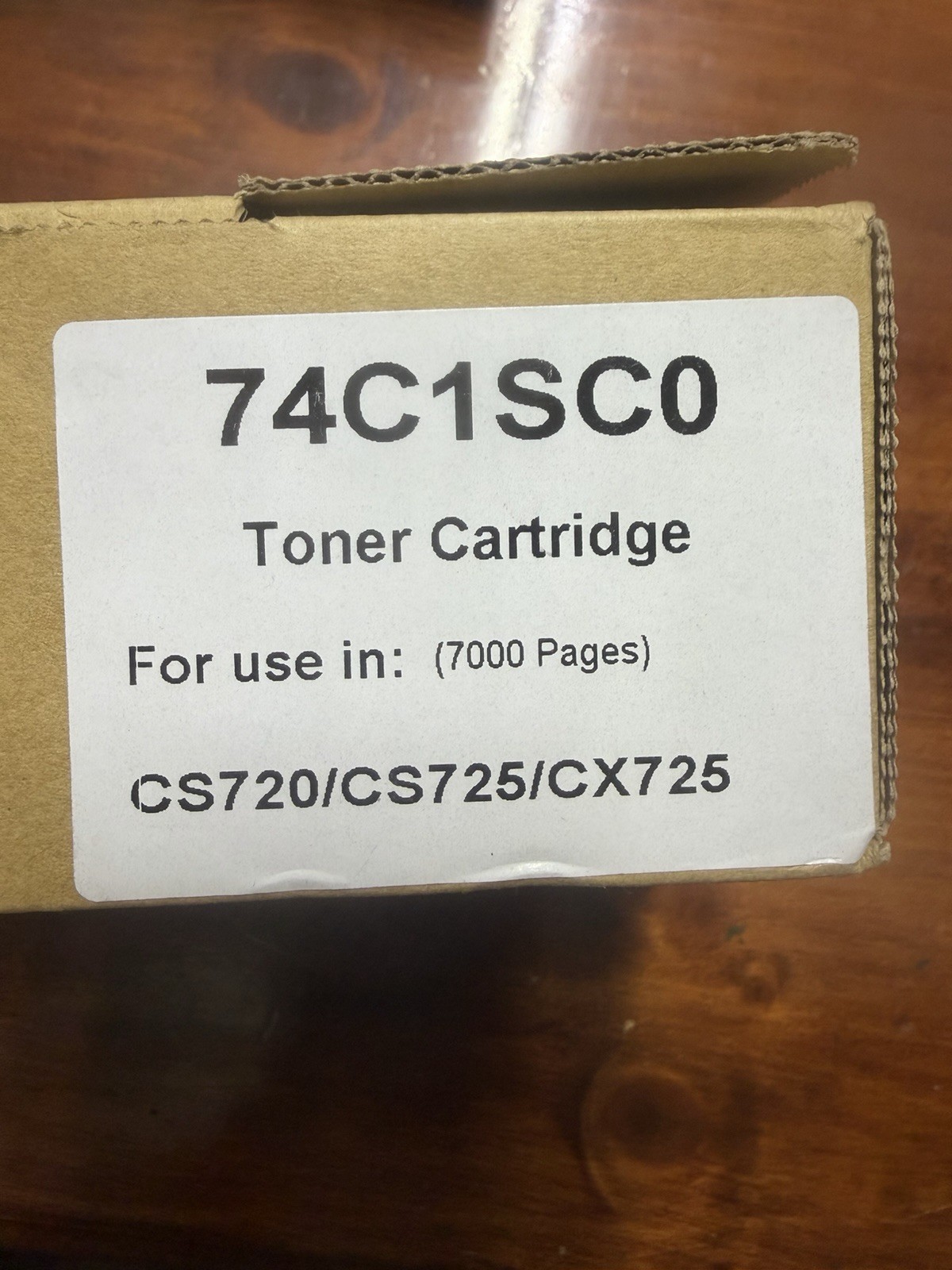 Lexmark 74C1SC0 ~ Lexmark Toner Cyan 7k CS720 CS725 CX725 Standard Yield Cartrid