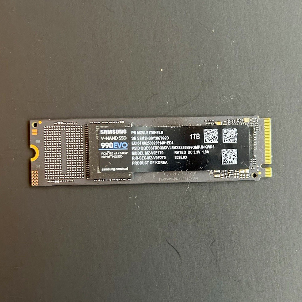 Samsung 990 EVO 1TB M.2 2280 NVMe PCIe Internal SSD MZ-V9E1T0