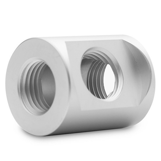 EKWB EK-Quantum Torque T-Splitter Fitting, 3x Female Ports, Satin Titanium