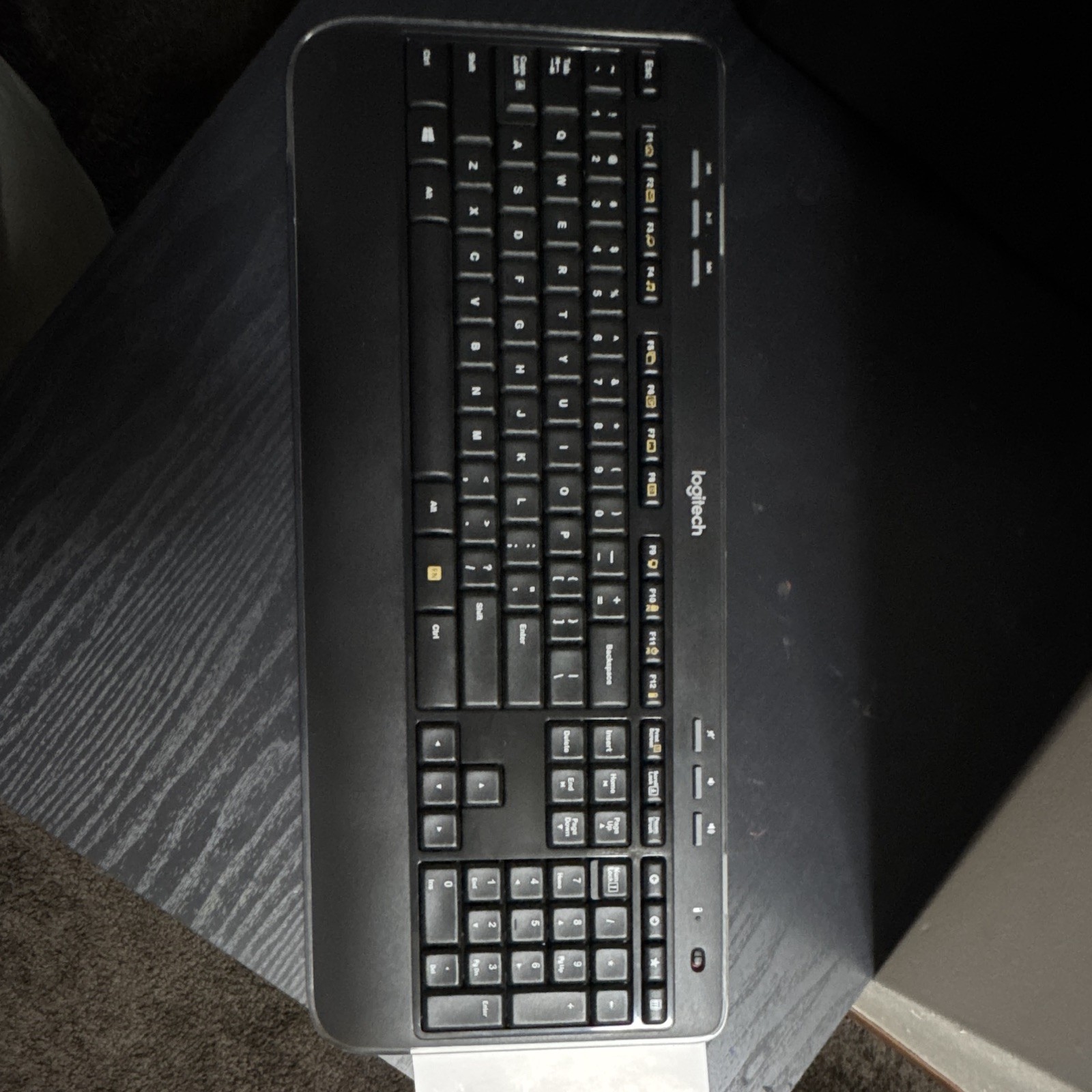 Logitech K520 Wireless Full-Size QWERTY English Keyboard, Multimedia, Black