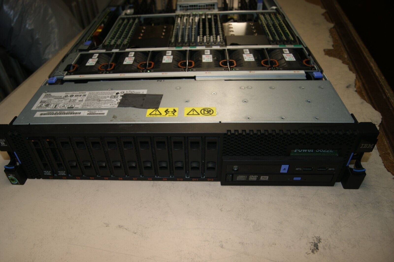 IBM 8247-22L  Power8 S822L Server 2x 10Core 3.42GHz CPU 1TB RAM 2 x 1400W Power