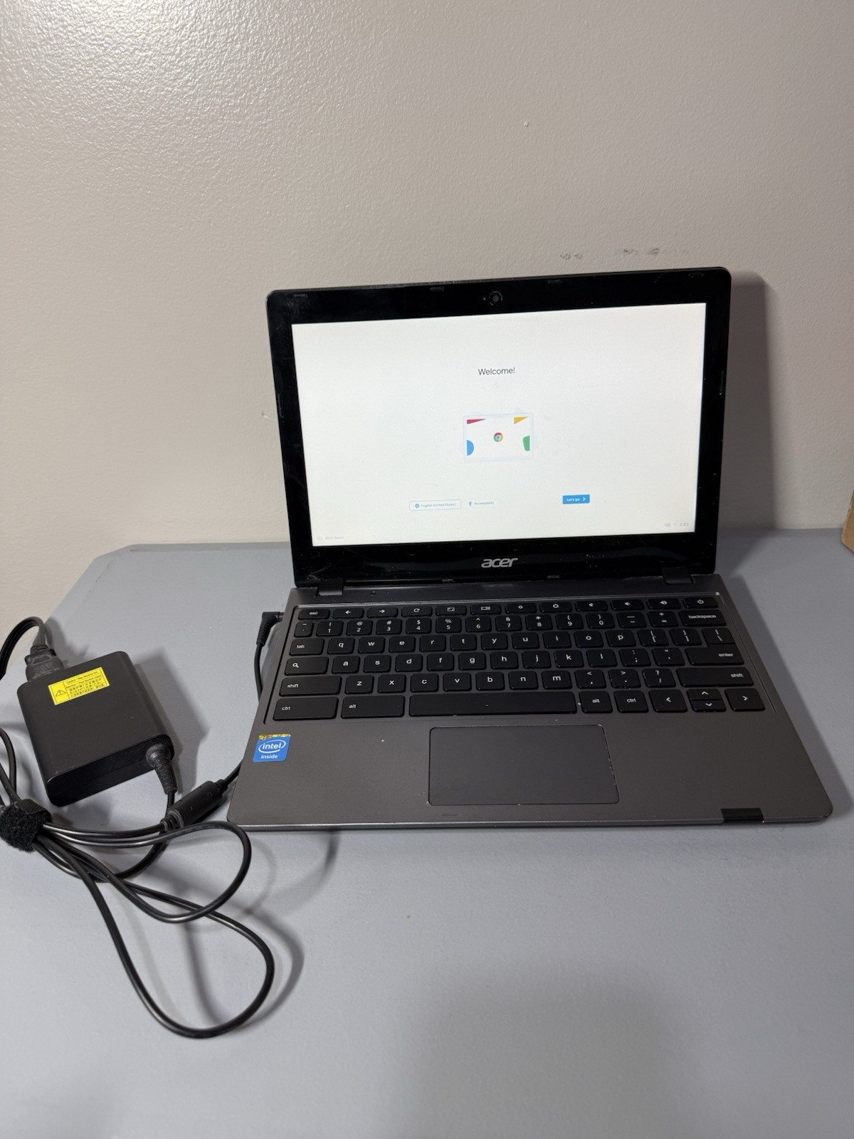 Acer Chromebook C720 Series Model # ZHN With The Adapter Cord