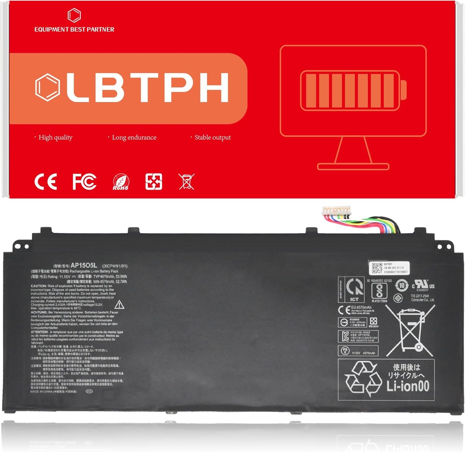 AP15O5L AP15O3K Battery Replacement for Acer Aspire S13 S5 371 S5 371T S5 371