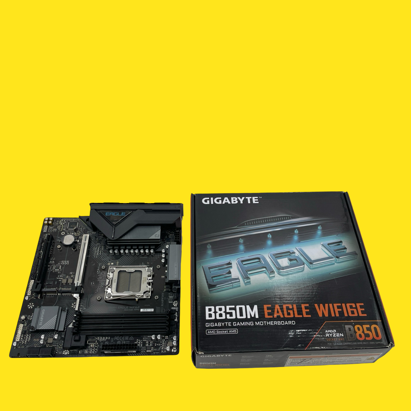 AS/IS GIGABYTE B850M EAGLE WIFI6E AMD AM5 Motherboard #1398 Z46/12