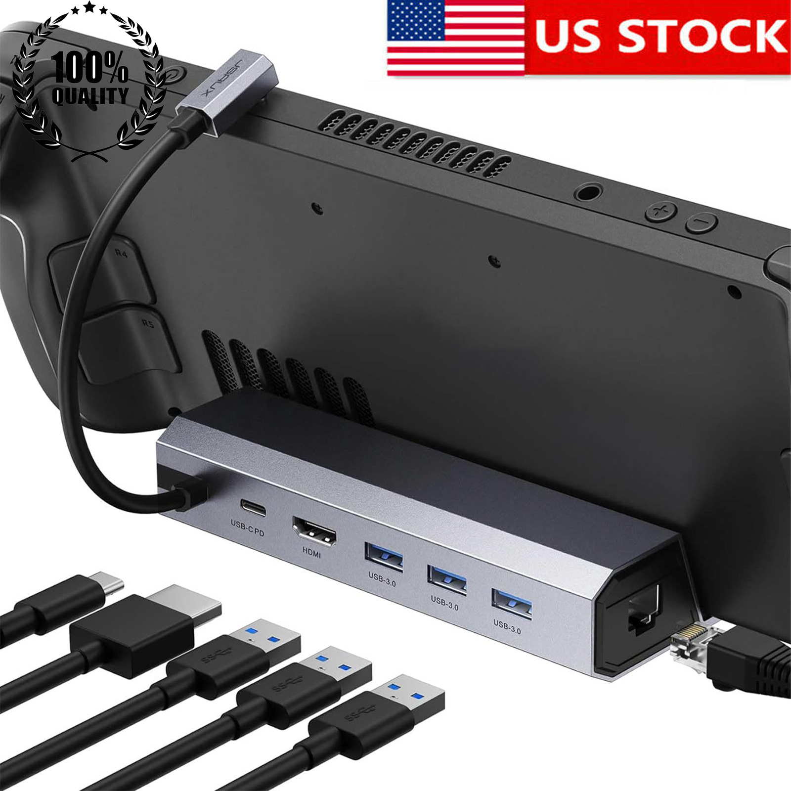 JSAUX Dock with HDMI Six in One ROG Ally X/Region Go/MSI Claw for Steam Deck