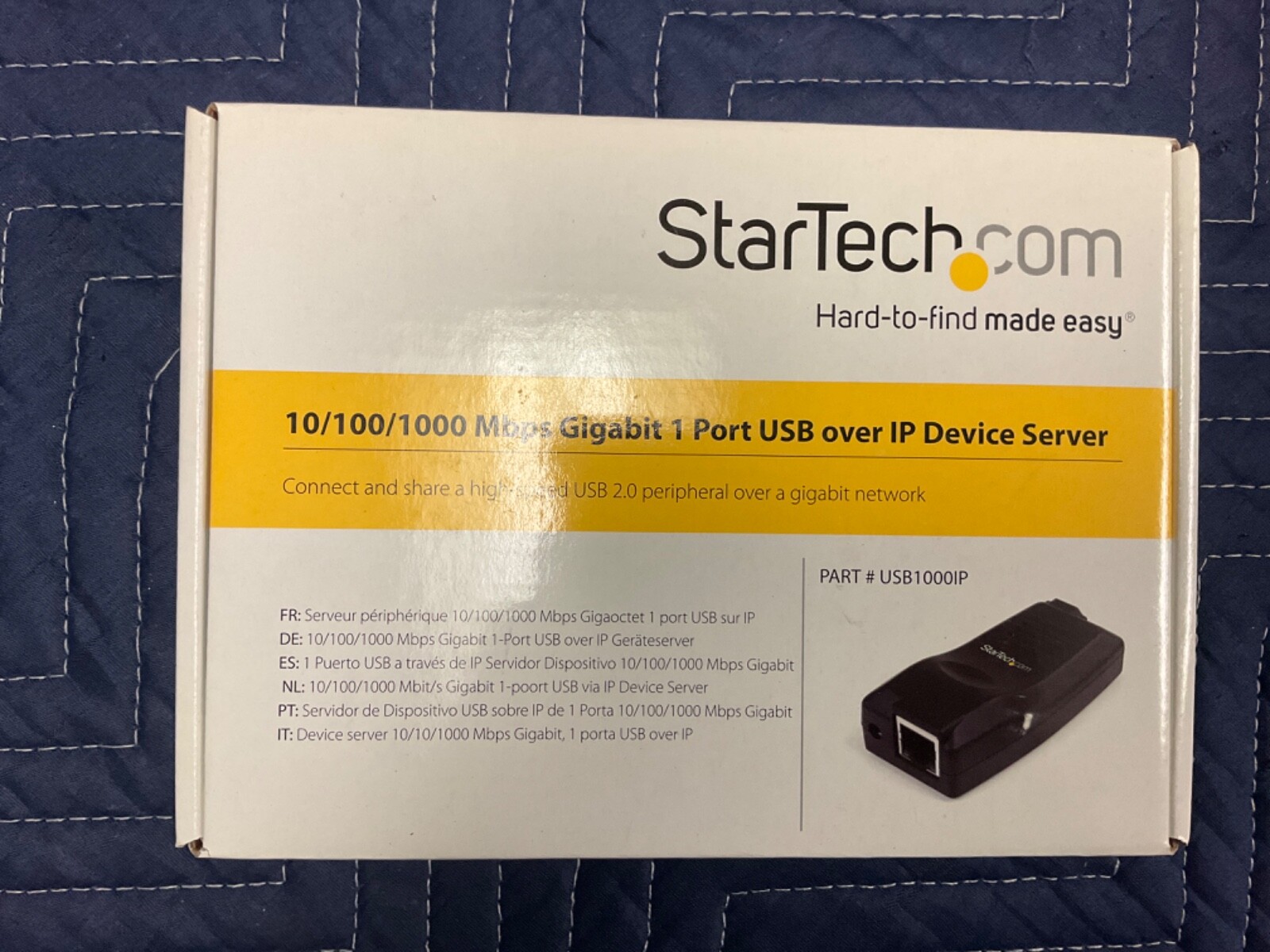 StarTech.com USB1000IP 10/100/1000 Mbps Gigabit 1 Port USB over IP Device Server