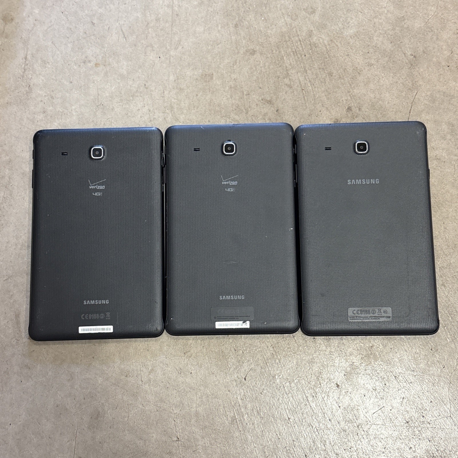 Lot Of 3 Samsung Galaxy Tab E 9.6 SM-T567V 16GB Silver Verizon Tablets - Working