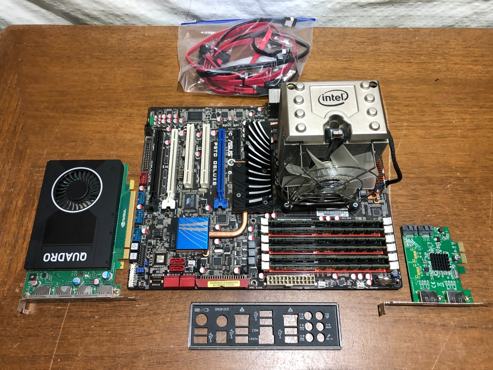 Asus P6TD Deluxe Motherboard Intel i7 970 24GB RAM Quadro M2000 plus extras