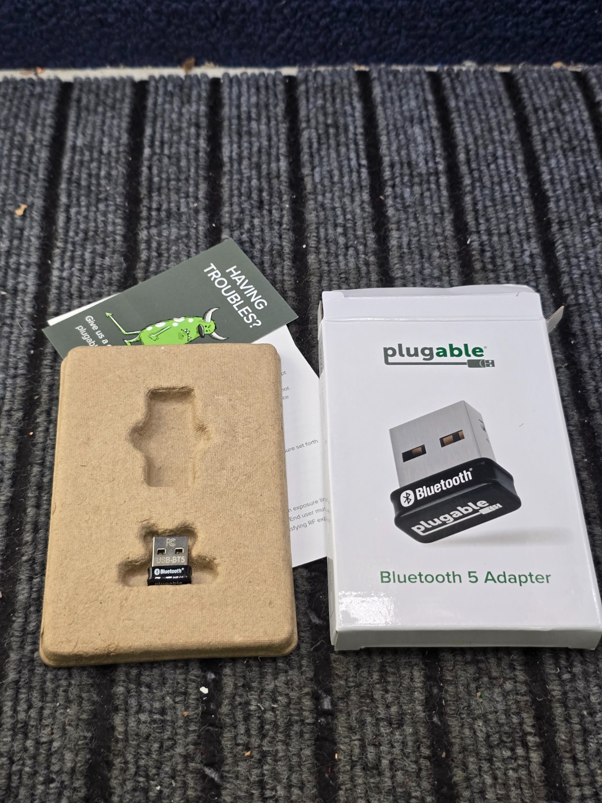 (QTY 2) Plugable USB-BT5 USB2.0 Bluetooth 5.0 Adapters For Windows 11, 8 and 10