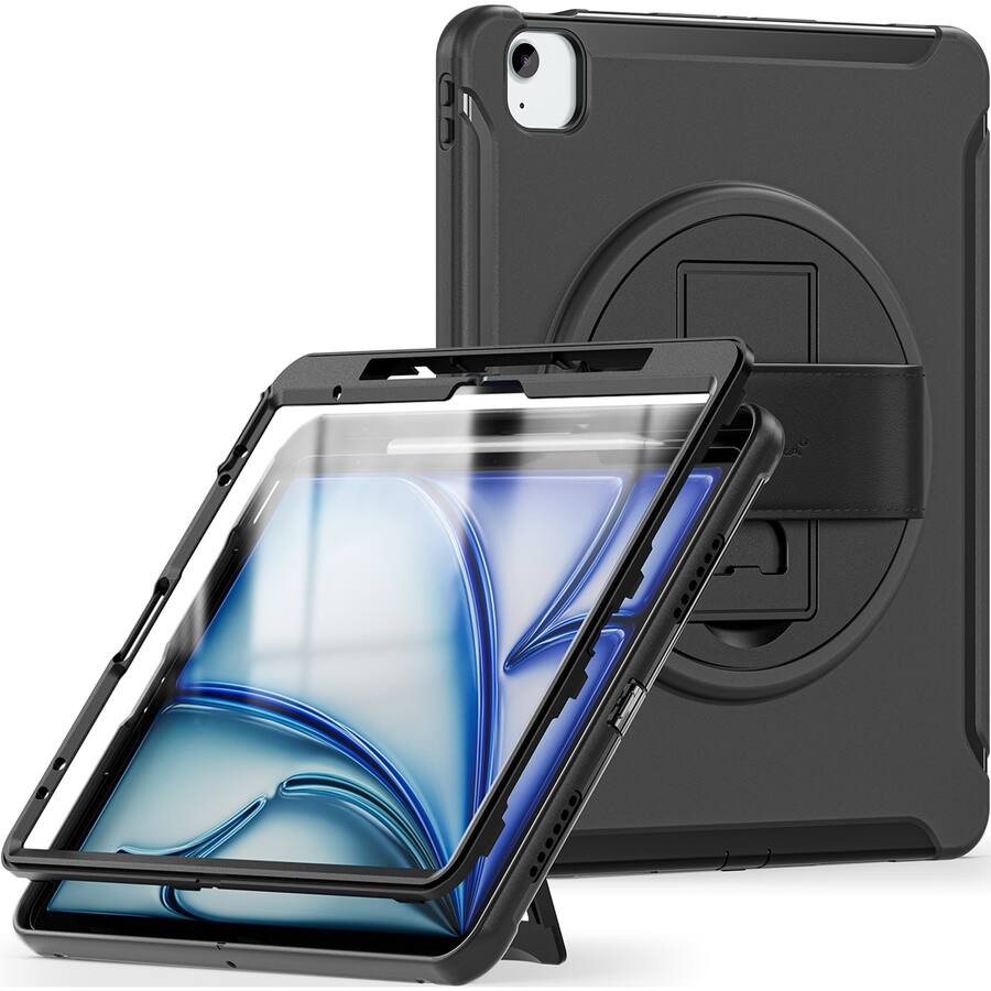 SAHARA iPad Air 11 M3/M2 Raider Heavy Duty Case with Hand Strap Black TB00421