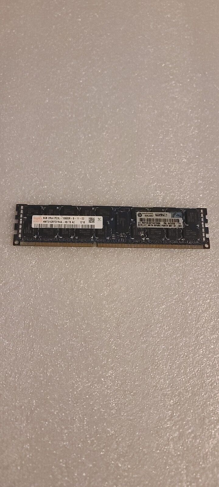 Hynix 8GB PC3L-10600R DDR3Server Memory (HMT31GR7CFR4A-H9) HP P/N 647650-171