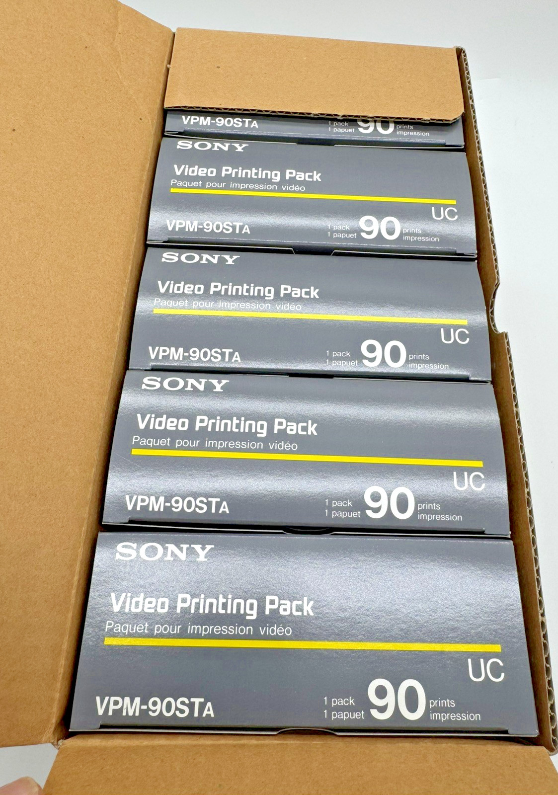 Sony Video Printing Pack VPM-90STA Quantity (5) 90 Print Dye-Sublation Retro New