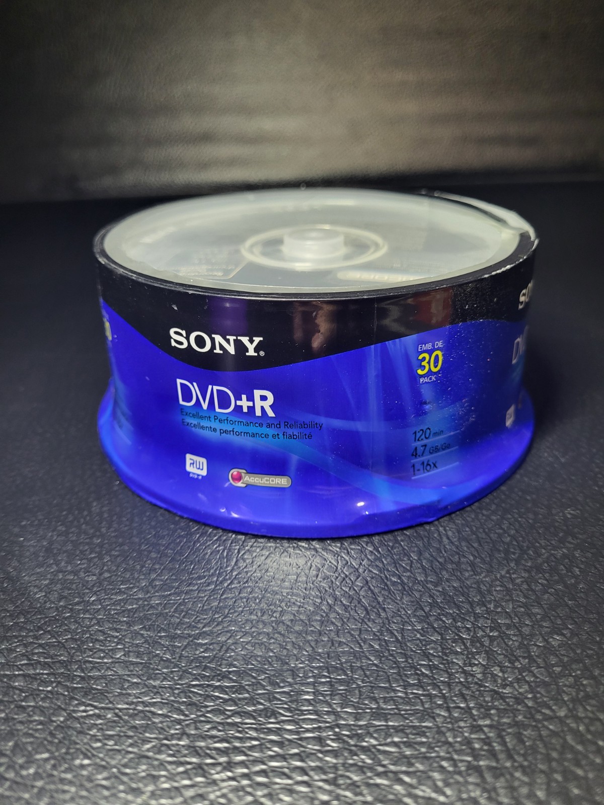 Sony DVD+R 30DPR47RS4 Recordable Media 1X - 16X 120 min 4.7GB 30-Pack Spindle
