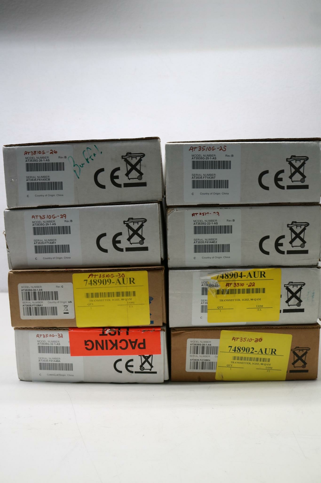 8x Lot Aurora Networks Narrowcast Transmitters 1 GHz AT3510G Various Channels