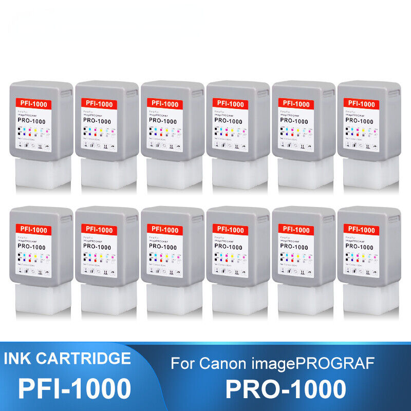 PFI-1000 80ML Ink Cartridge With ink For Canon PRO-1000 Printer 12Colors/Set