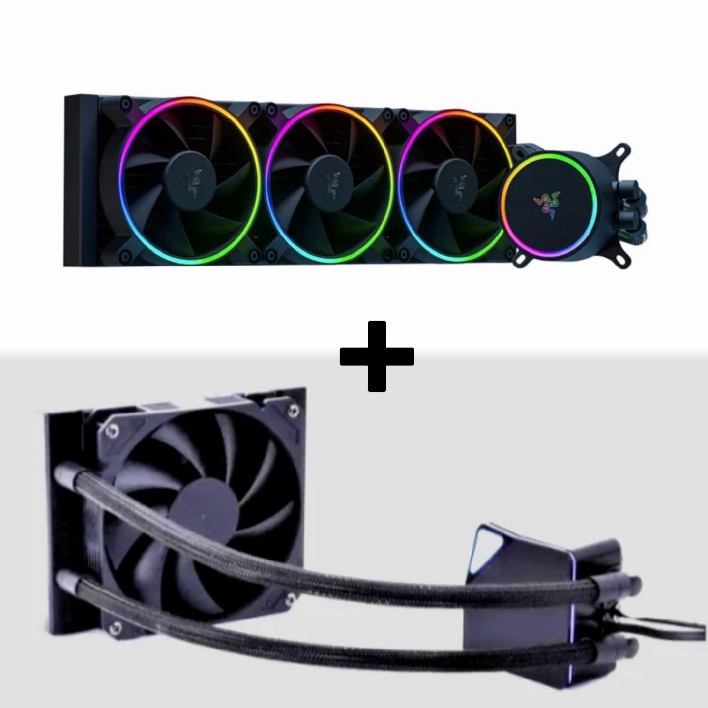 (99%NEW)Razer Hanbo Chroma RGB AIO 360MM+Alphacool Core Ocean T38 CPU 120mm