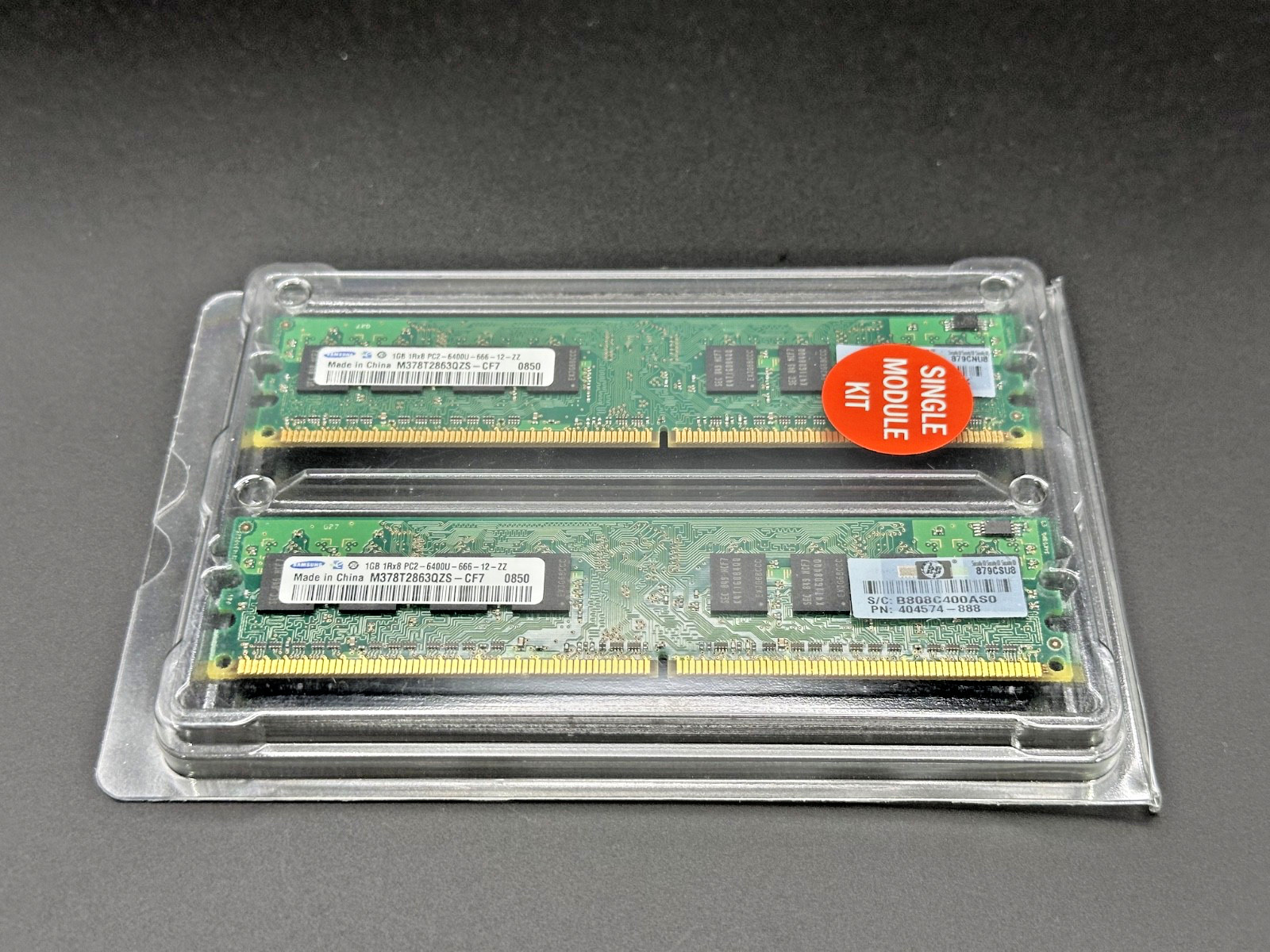 Samsung 2GB 2x1GB DDR2-800 PC2-6400U Desktop RAM M378T2863QZS-CF7 Brand New