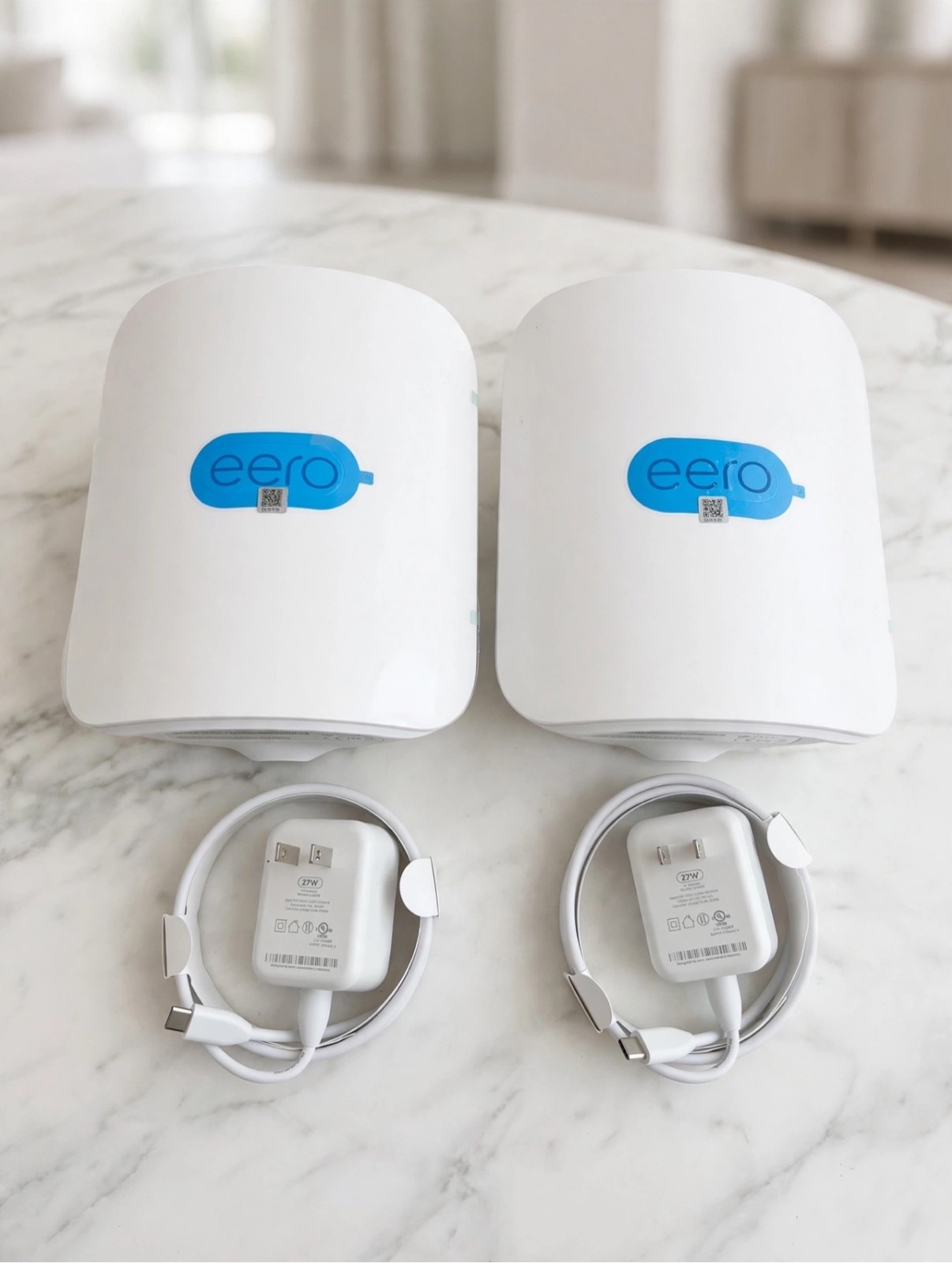 eero Pro 7 2-Pack Tri-Band Mesh WiFi 7 BE10800 Router Open Box Frontier White