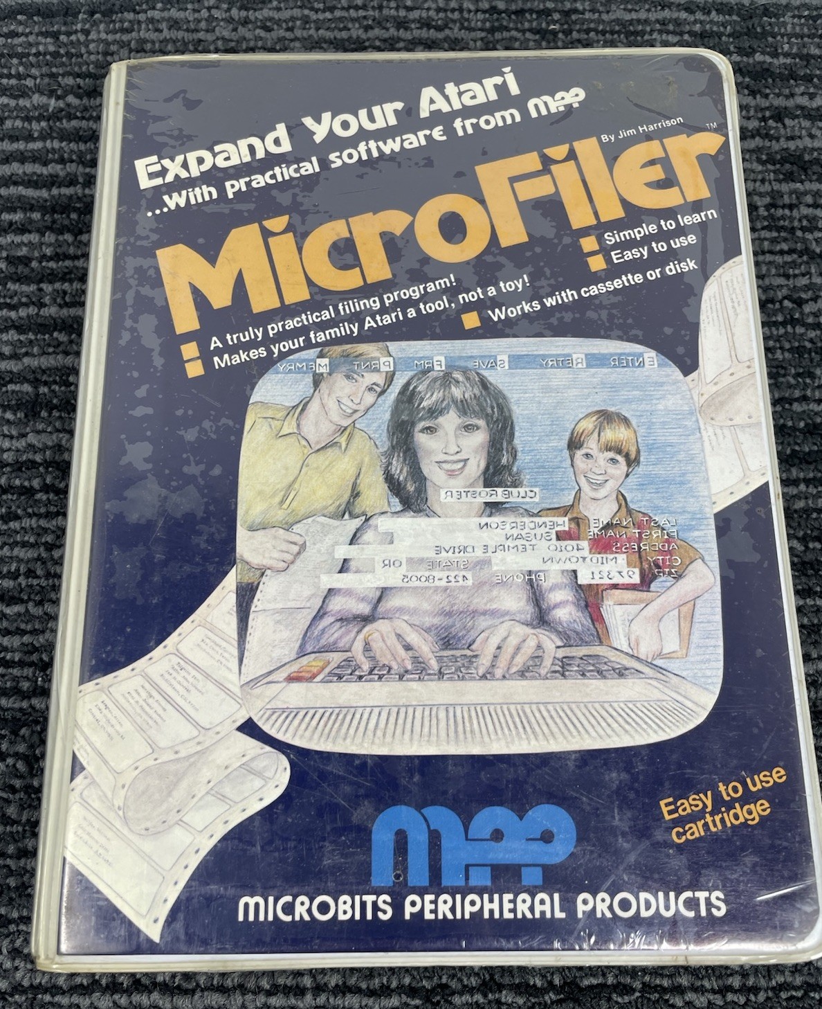 🔥 Atari 400/800 Micro Filer Cartridge Software by MPP w/ Original Retail Box