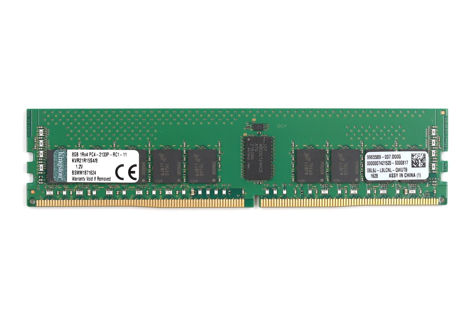 Kingston 8GB 1RX8 PC4-2133P-RC1-11 ECC REG Server Memory KVR21R15S4/8 Tested