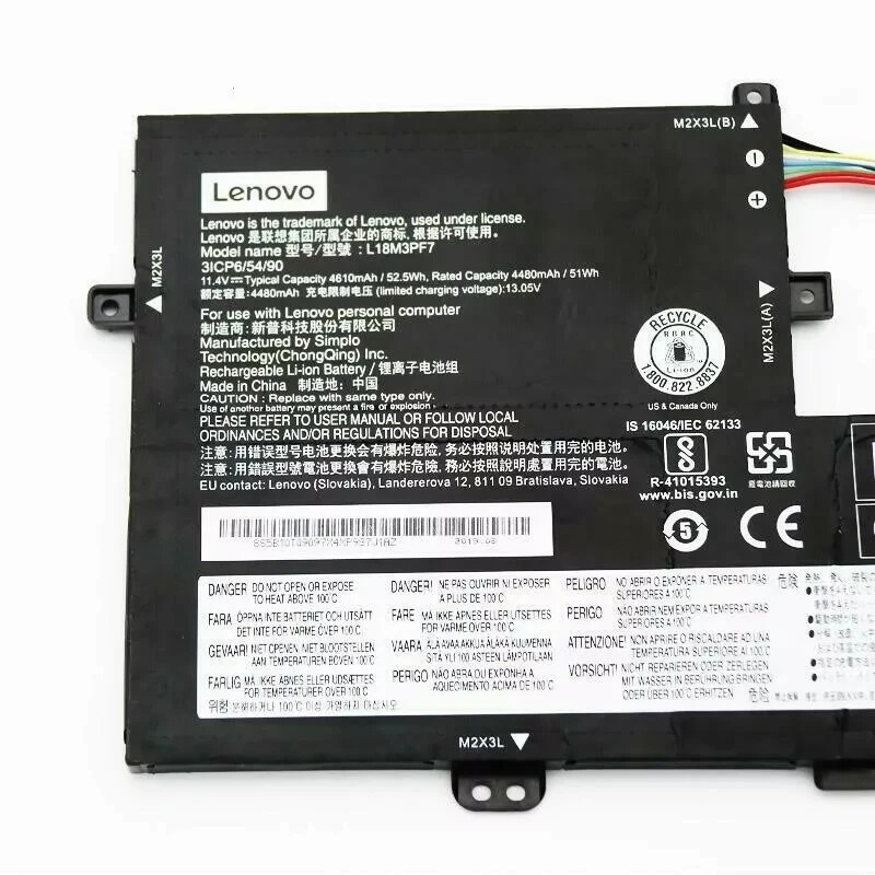 Genuine OEM L18M3PF7 L18L3PF3 53Wh Battery for Lenovo Ideapad C340-15IWL 53Wh US