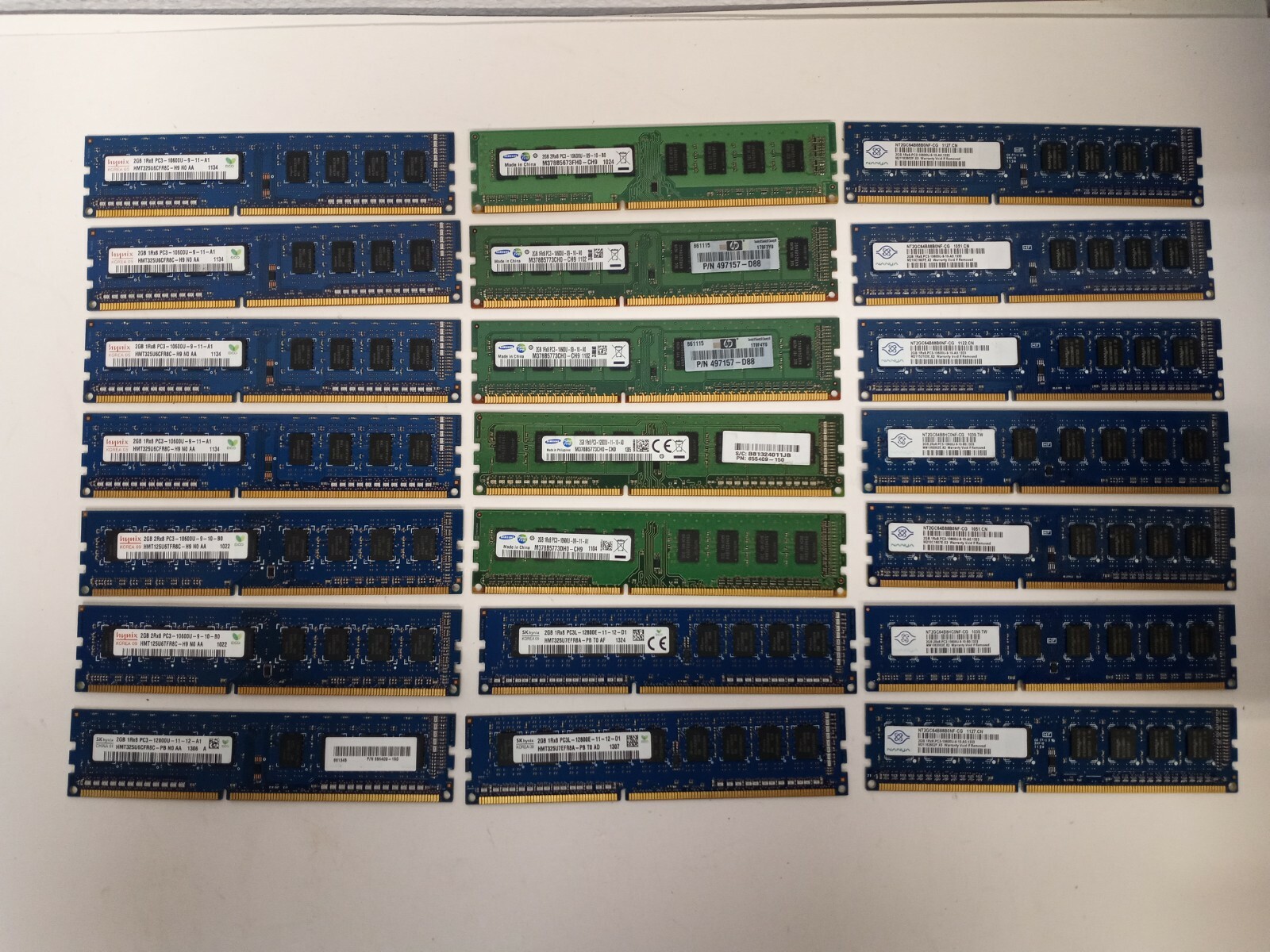 Lot of 21PCs MIX Brand & Speed 2GB PC3 SODIMM Desktop Memory Ram 42GB(21x2GB)