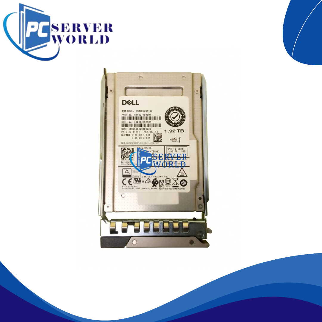 DJY51 DELL 1.92TB 12GBPS 2.5" MU SAS SED SOLID STATE DRIVE 0DJY51 KPM5WVUG1T92