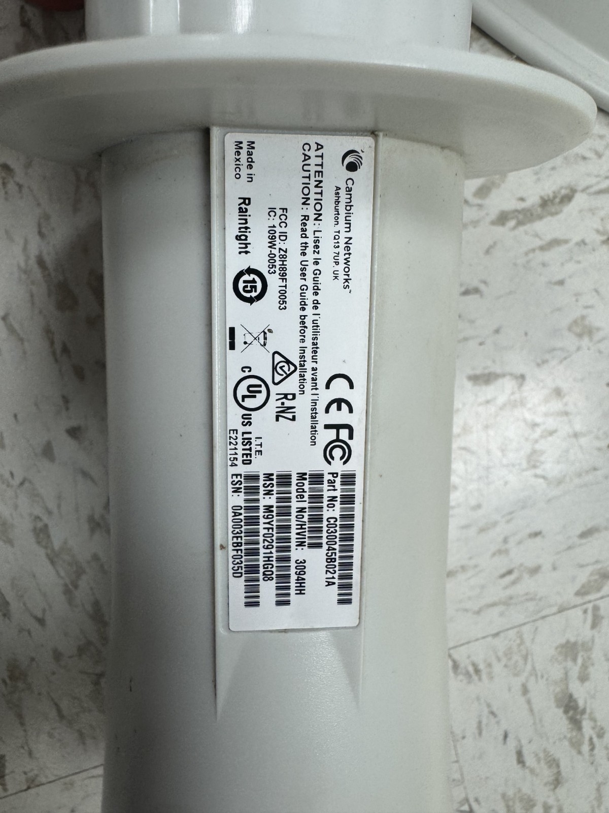 Cambium Networks C030045B021A High-Gain Antenna and radio (complete)