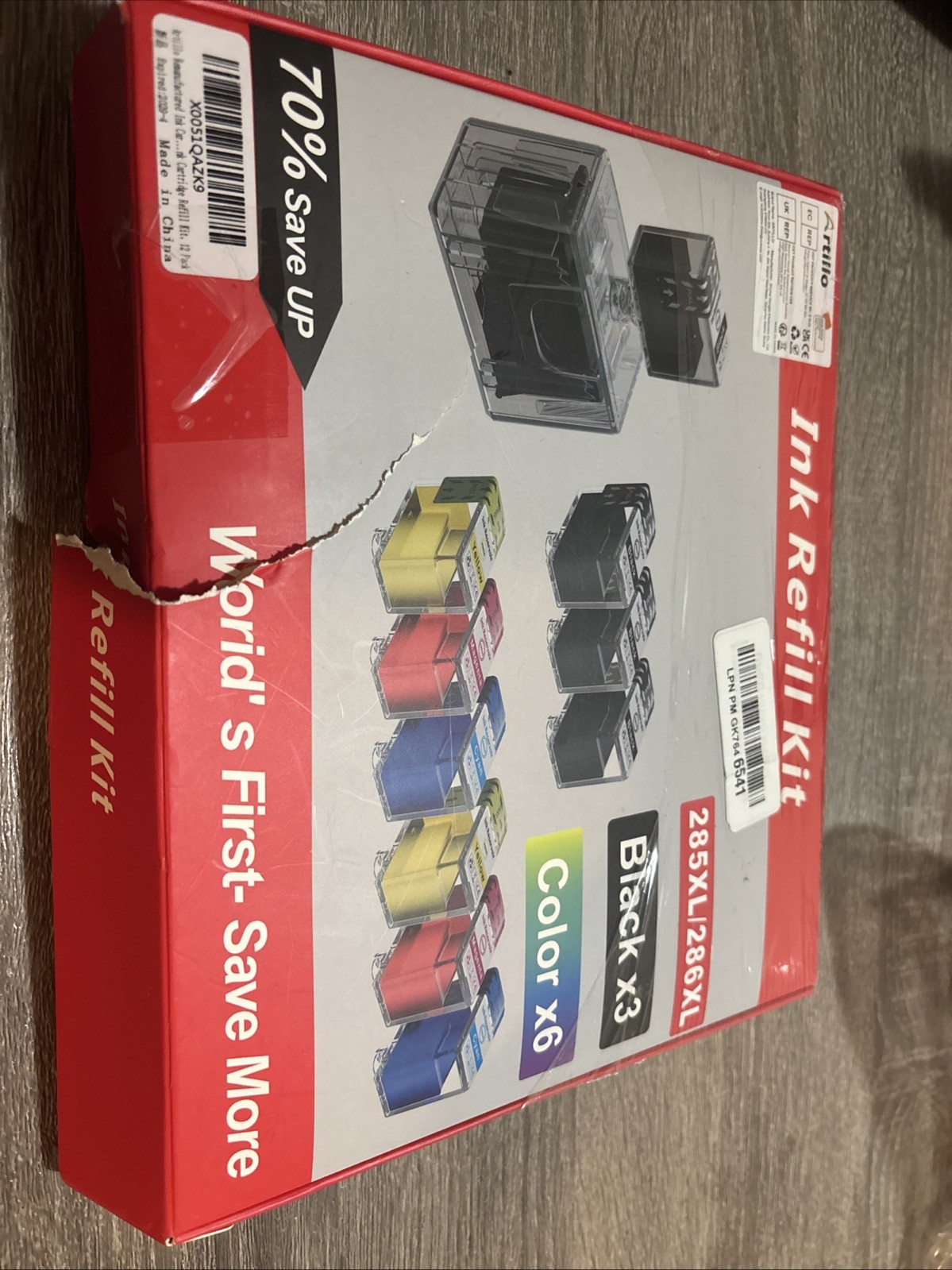 285XL 286XL Ink Refill Kit for Canon PG-285XL CL-286XL Black Color 9 Pack