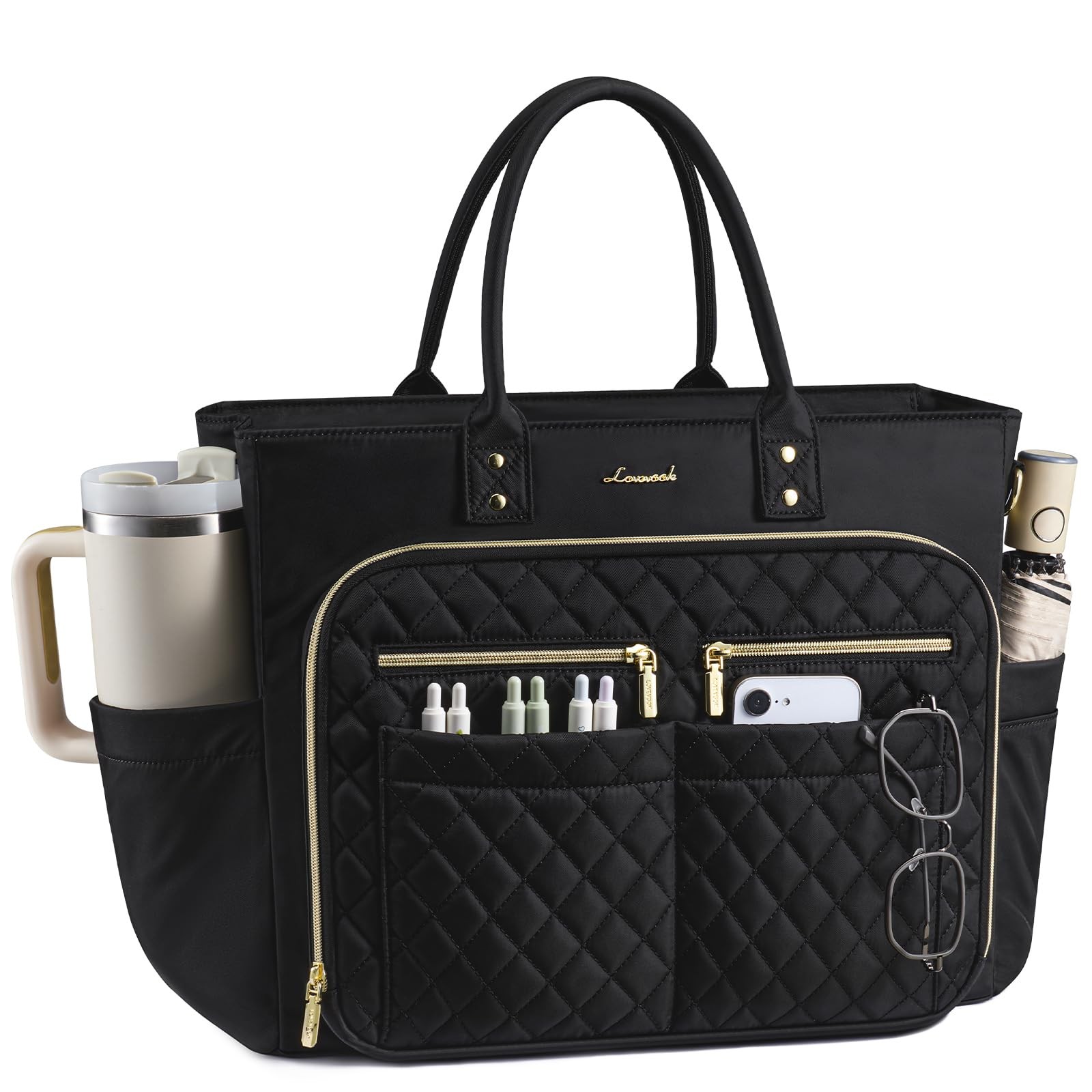 Tote Bag for Women, Teacher Nurse Work Laptop Bag, Quilted Bible Computer Sho...