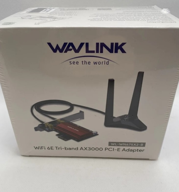 Wavlink see the world Wifi  6E Tri-band AX3000 PCI-E Adapter (#1073)