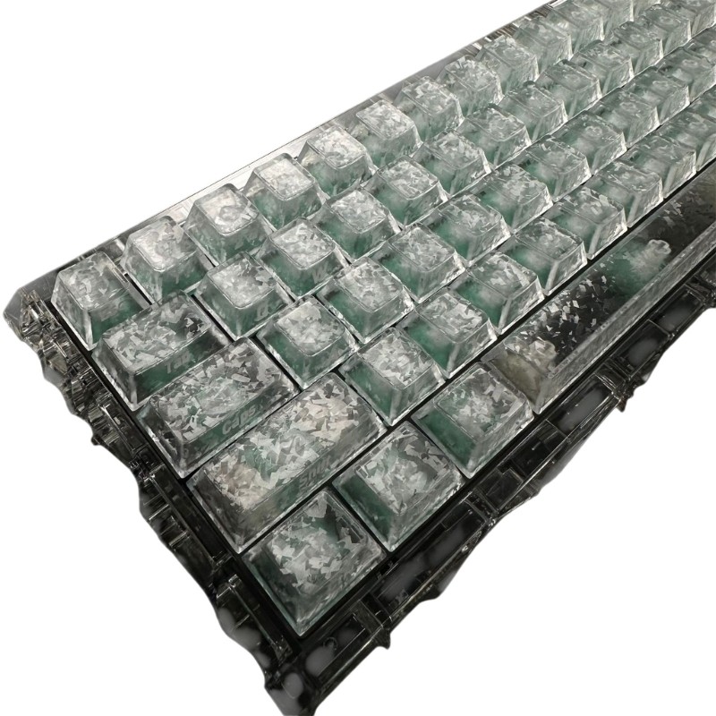 119 Key Carbon Fiber Texture Keycaps Profile PC Keycaps Side Print Keycaps