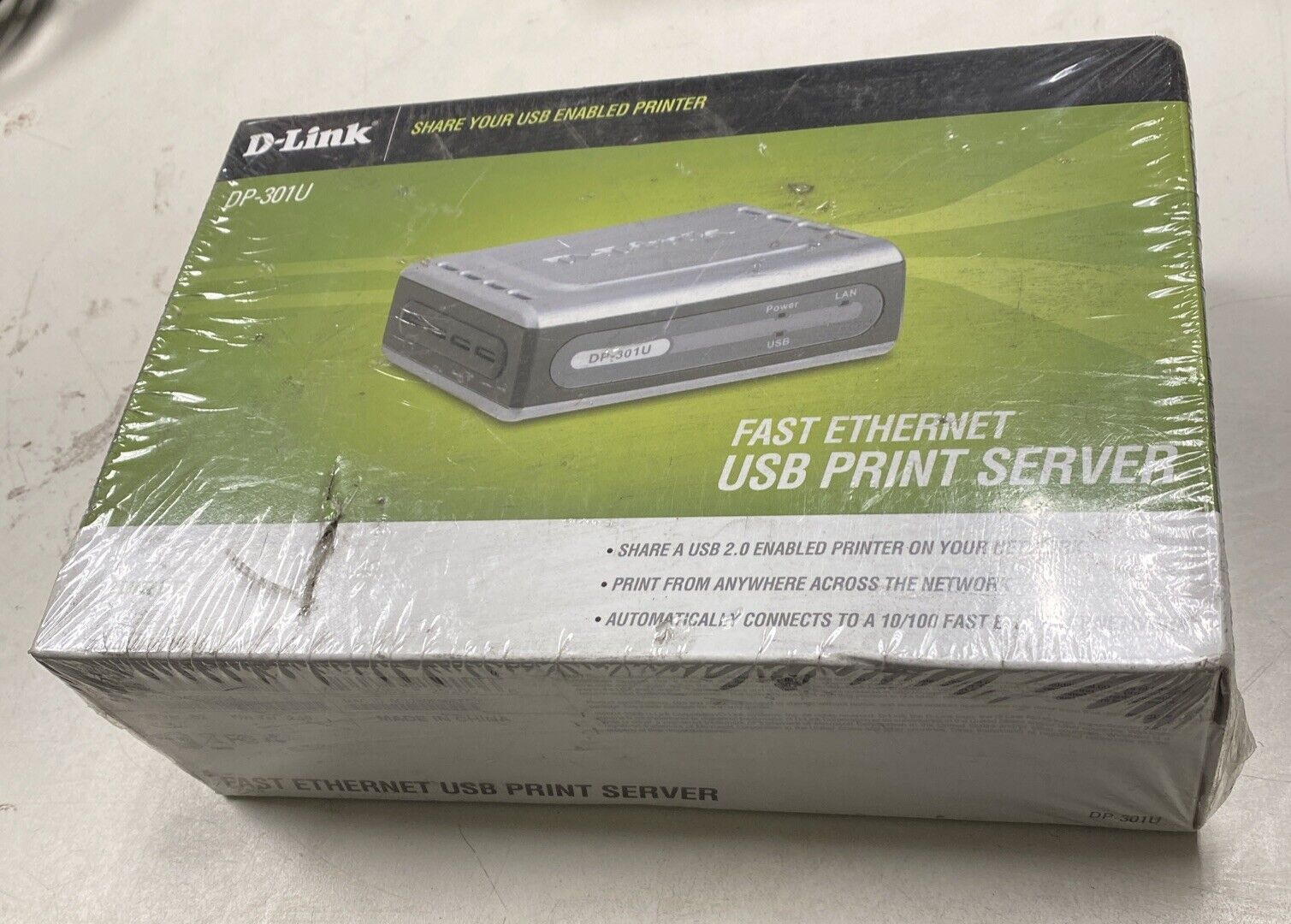 D-LINK Fast Ethernet USB Print Server DP-301U Brand New Sealed