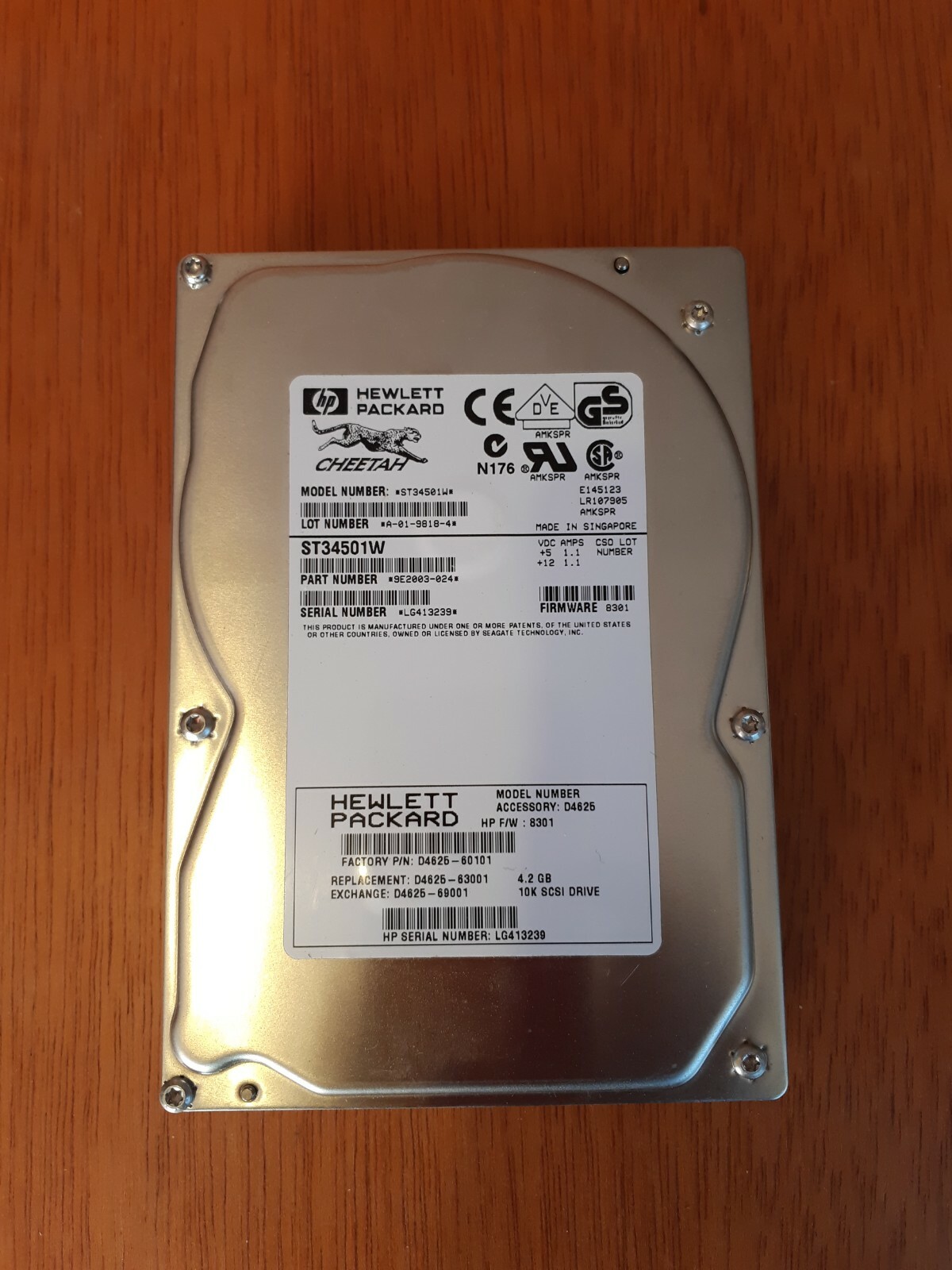 Seagate Cheetah 4LP 4.55GB Internal 10000RPM 3.5" (ST34501W) HDD