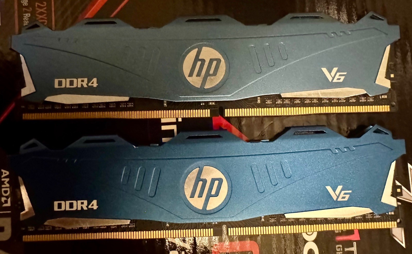 HP V6 16GB (2x8GB) DDR4 SDRAM Blue Desktop Memory 3000MHz 7EH64AA#ABC
